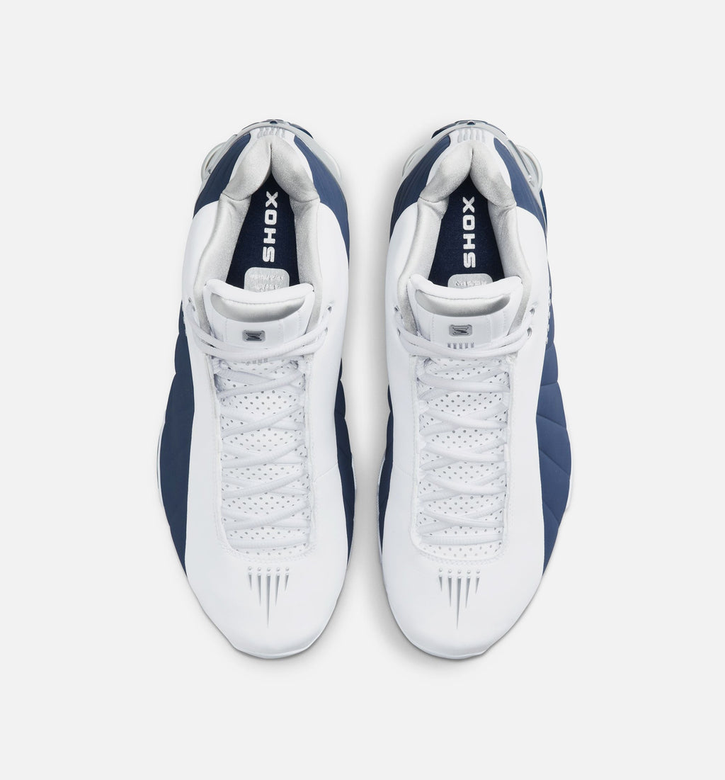Shox BB4 Olympic Men's Sneakers - White / Midnight Navy / Metallic Silver