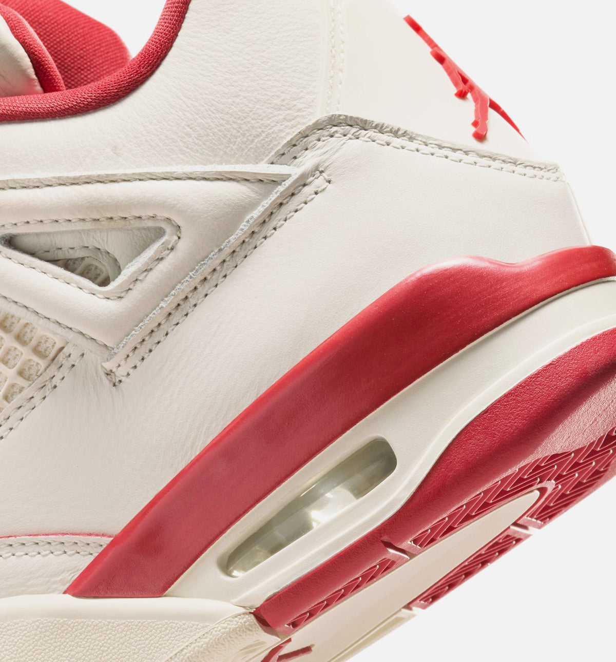 Air Jordan 4 Retro Valentine's Day Women's Sneakers - Pale Ivory / Sierra Red / Tough Red