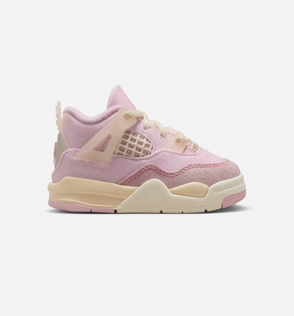 Air Jordan 4 Retro Pink Pearl and Iced Carmine Infant & Toddler Sneakers - Iced Carmine / Coconut Milk / Anthracite / Muslin / Pinksicle