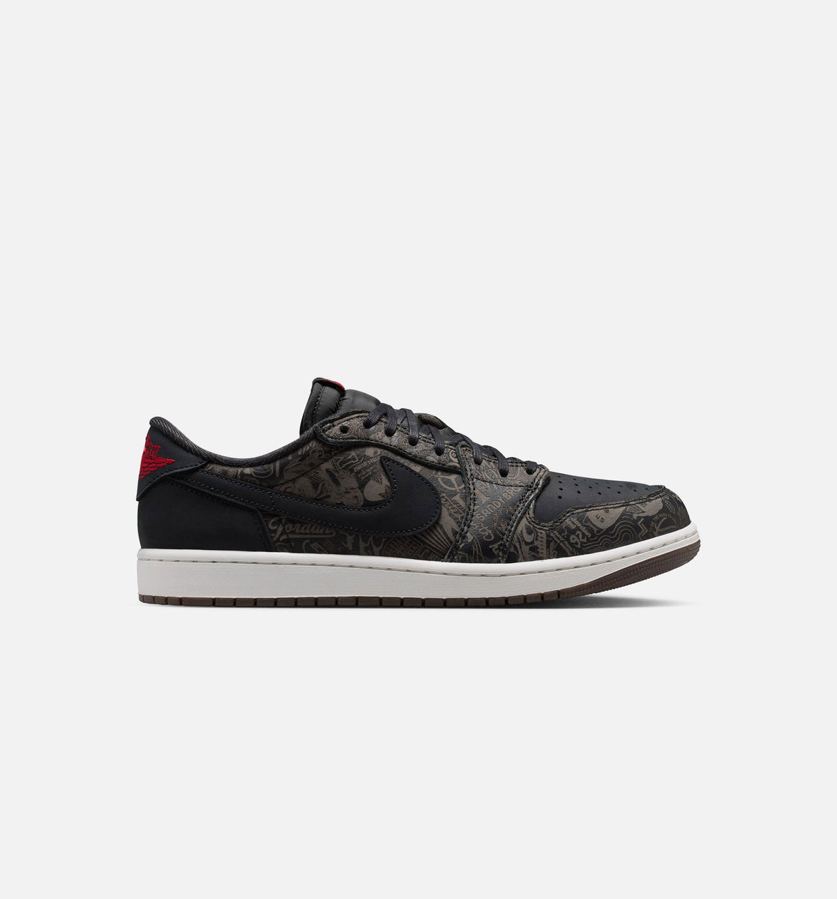 Air Jordan 1 Retro Low OG Laser Men's Sneakers - Black / Varsity Red / Summit White