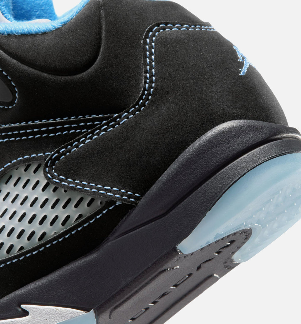 Air Jordan 5 Retro Black Carolina Preschool Sneakers - Black / University Blue / White