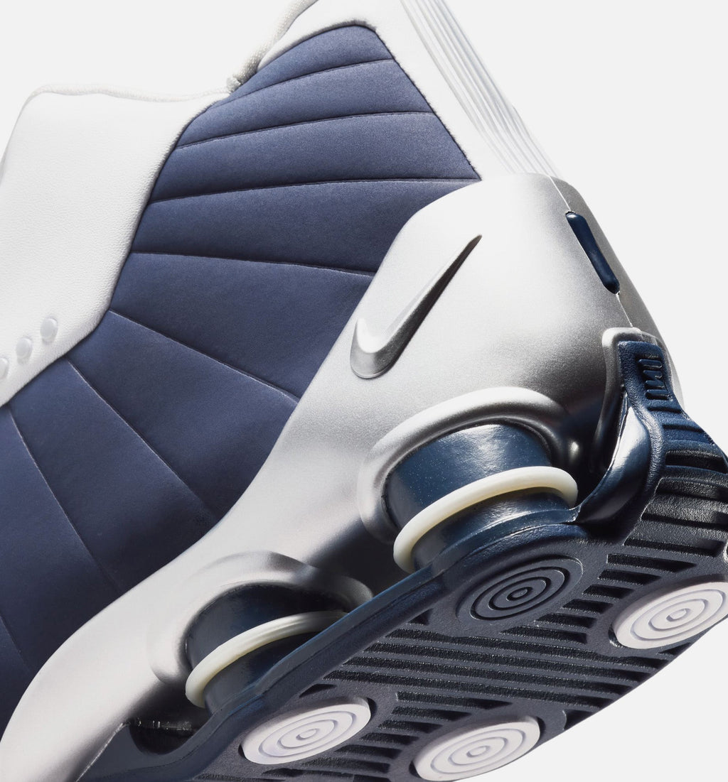 Shox BB4 Olympic Men's Sneakers - White / Midnight Navy / Metallic Silver
