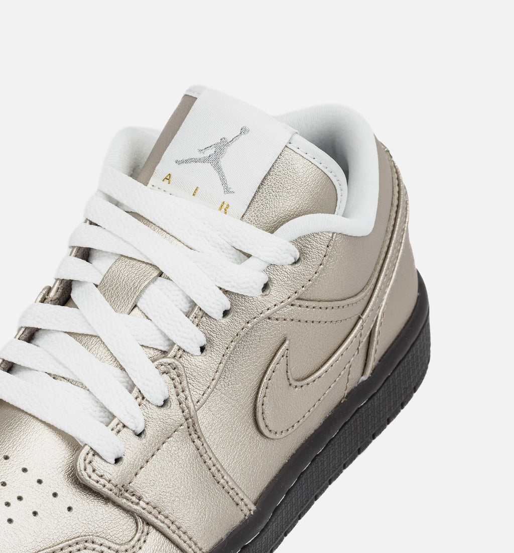 Air Jordan 1 Low SE Metallic Zinc Women's Sneakers - Metallic Zinc / Summit White / Velvet Brown