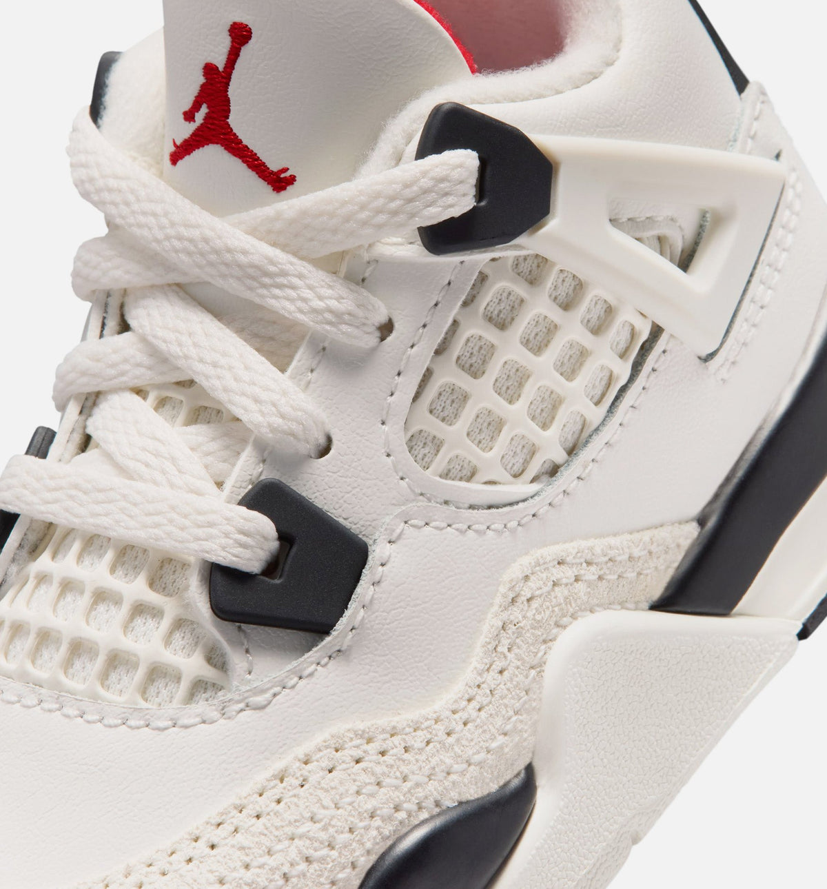 Air Jordan 4 Retro Flight Club Infant & Toddler Sneakers - Sail / Black / University Red