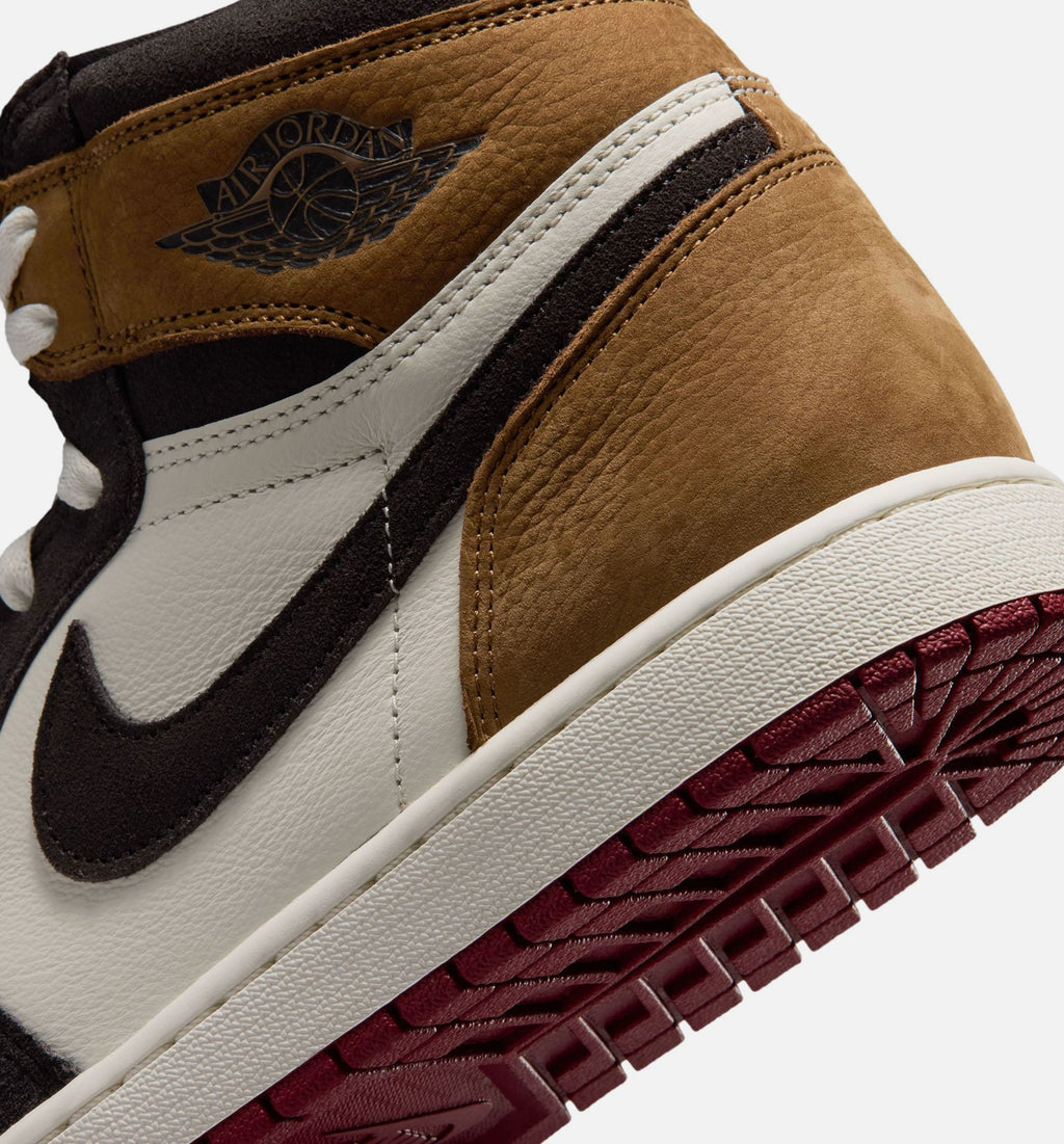 Air Jordan 1 Retro High OG Love Letter Men's Sneakers - Shadow Brown / Team Red / Light British Tan
