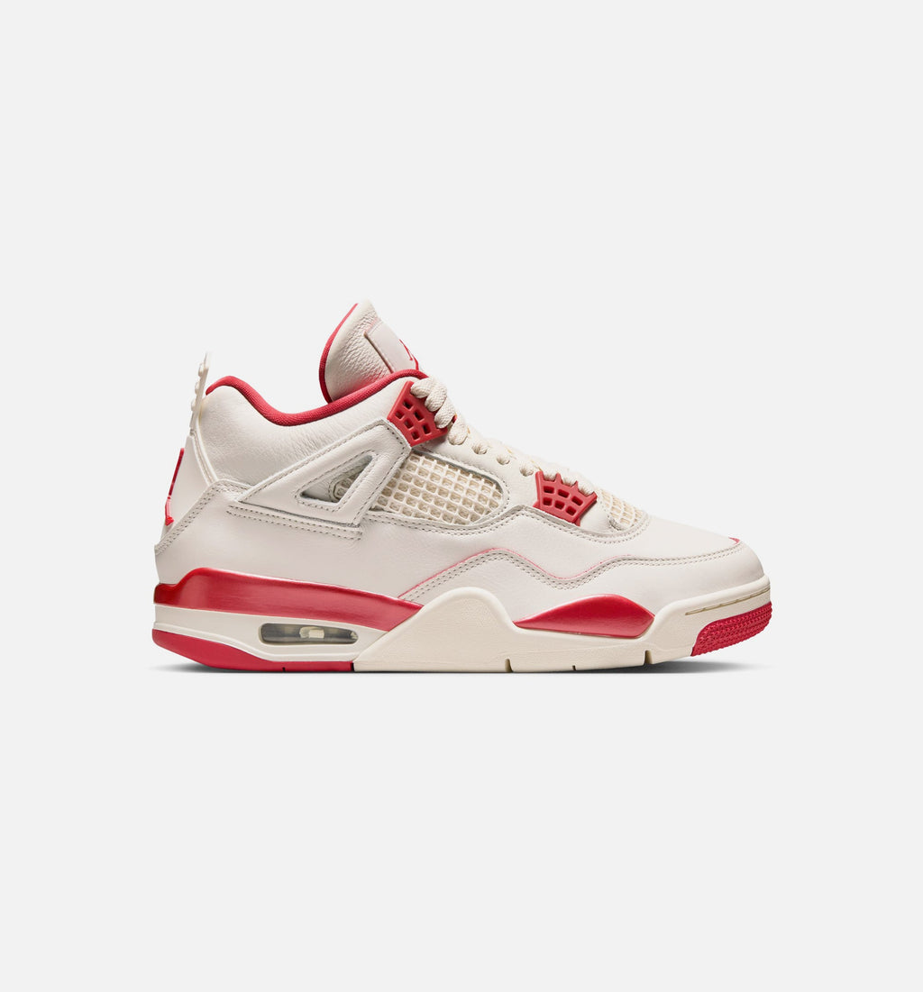Air Jordan 4 Retro Valentine's Day Women's Sneakers - Pale Ivory / Sierra Red / Tough Red
