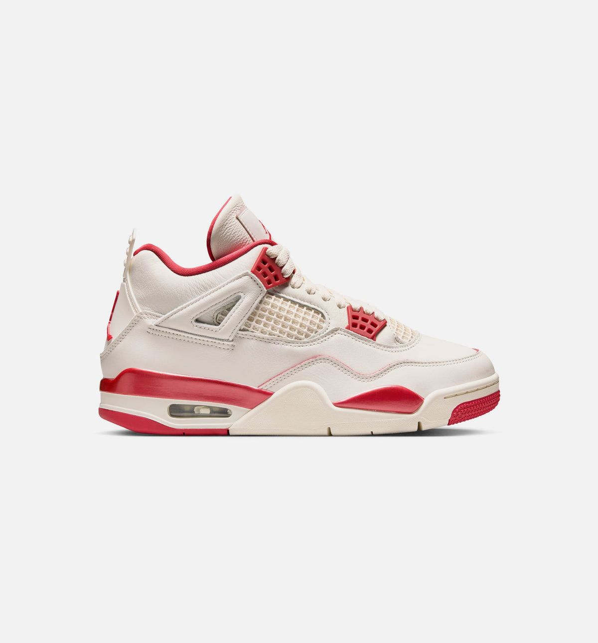 Air Jordan 4 Retro Valentine's Day Women's Sneakers - Pale Ivory / Sierra Red / Tough Red