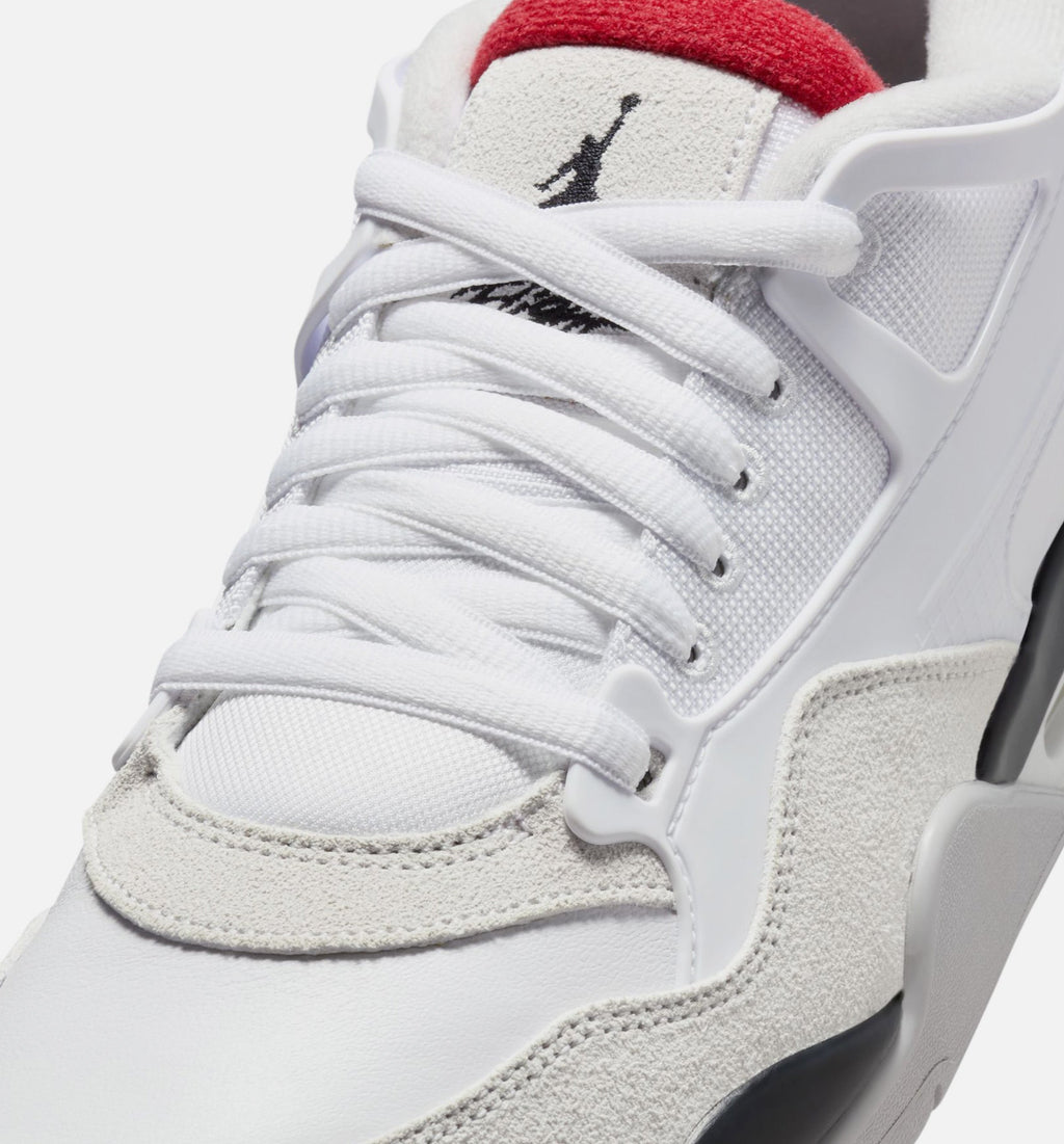 Air Jordan 4 RM Men's Sneakers - White / Black / Neutral Grey / Varsity Red