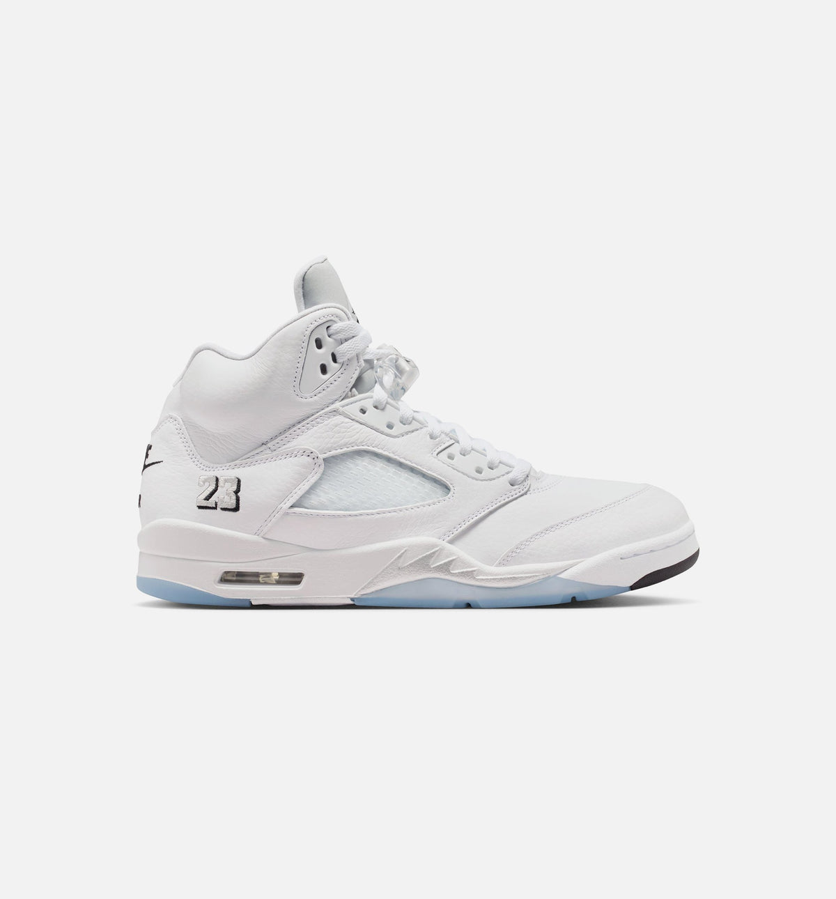Air Jordan 5 Retro OG White Metallic Men's Sneakers - White / Metallic Silver / Black