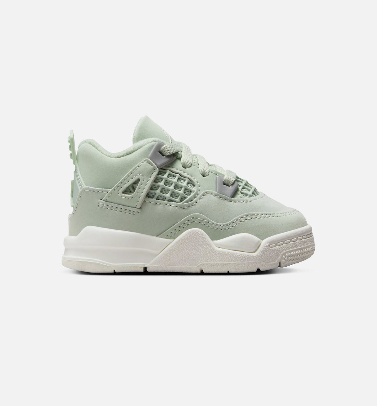 Air Jordan 4 Retro Abundance Infant & Toddler Sneakers - Seafoam / Sail / Metallic Silver
