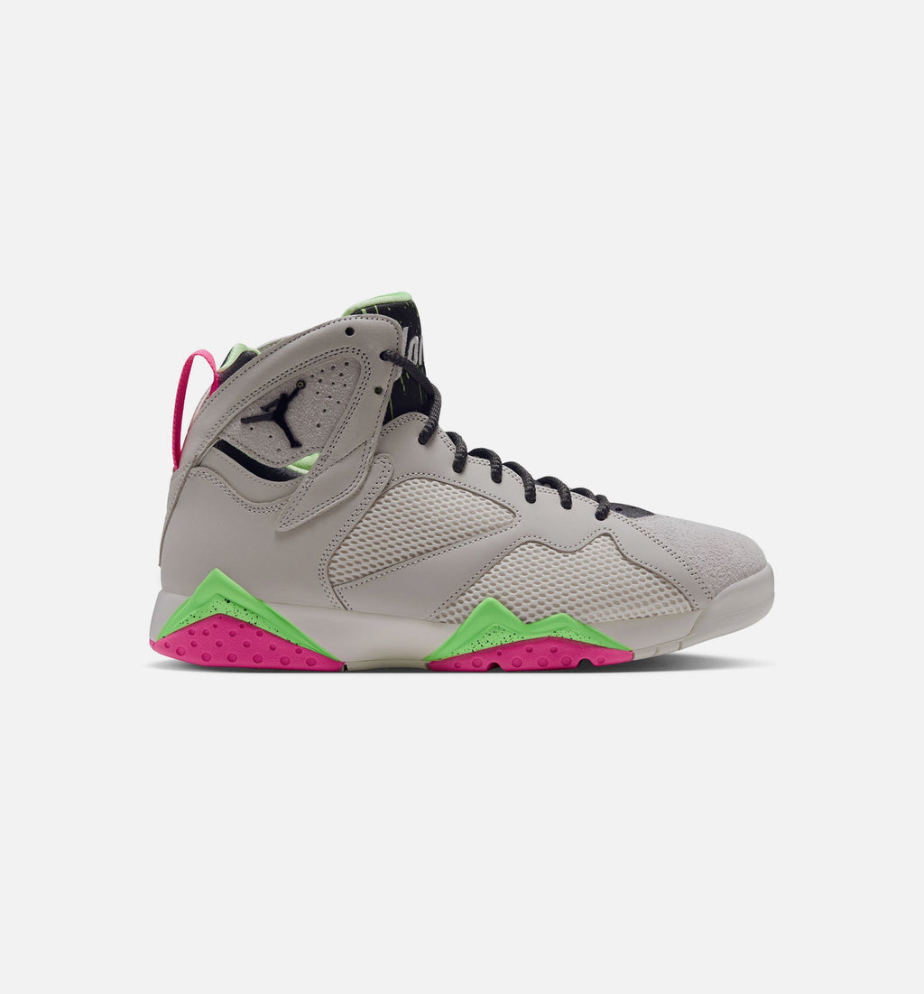 Air Jordan 7 Retro Tennis Day Men's Sneakers - Phantom / Lime Blast / Pink Blast / Anthracite