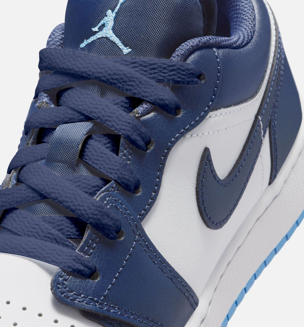 Air Jordan 1 Low Grade School Sneakers - Midnight Navy / University Blue