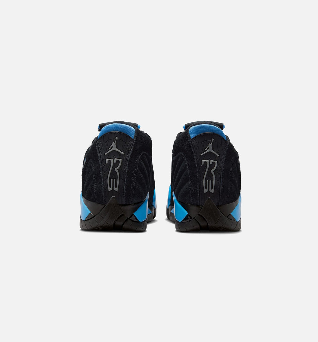 Air Jordan 14 Retro Black University Blue Grade School Sneakers - Black / White / University Blue