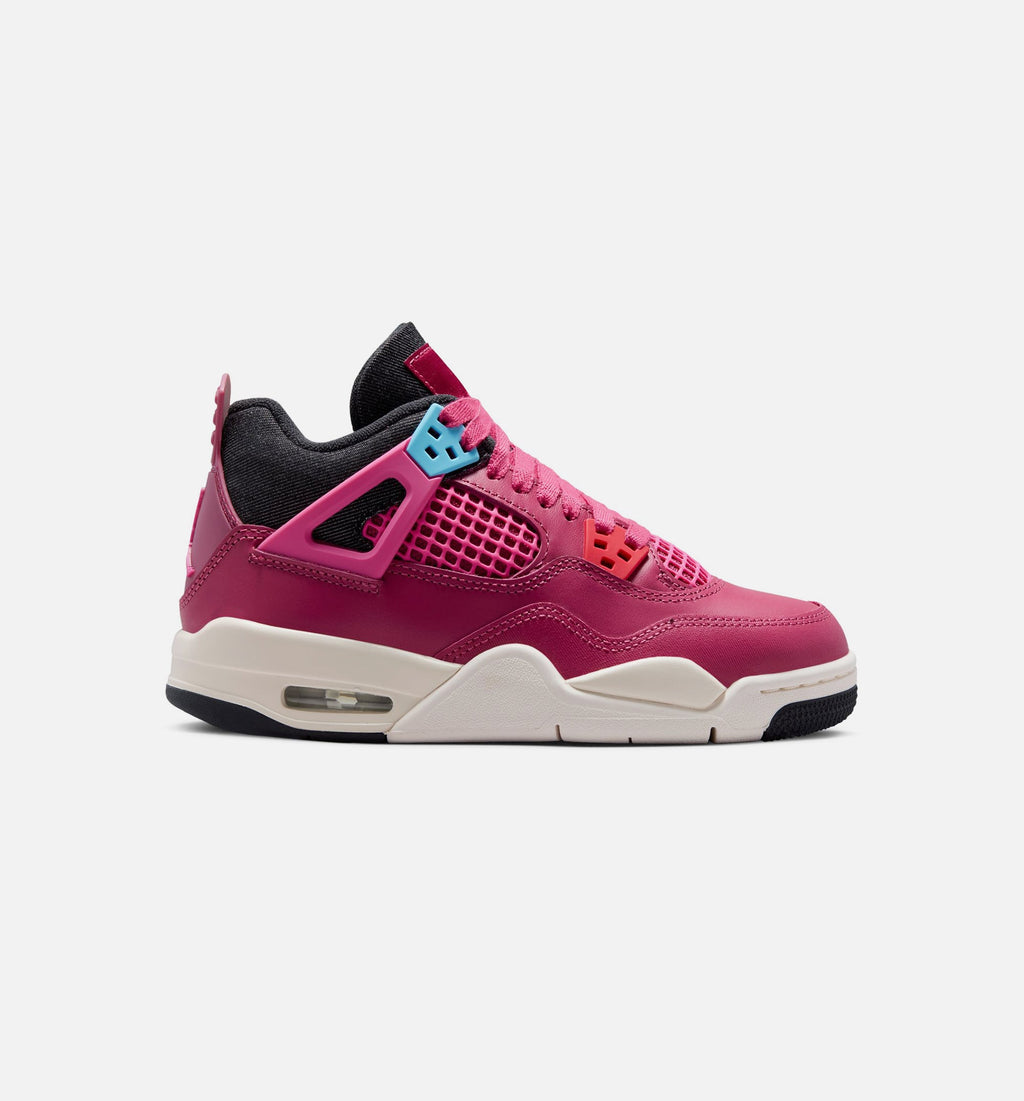 Air Jordan 4 Retro She's A Star Grade School Sneakers - Sweet Beet / Desert Pink / Off Noir / Chalk