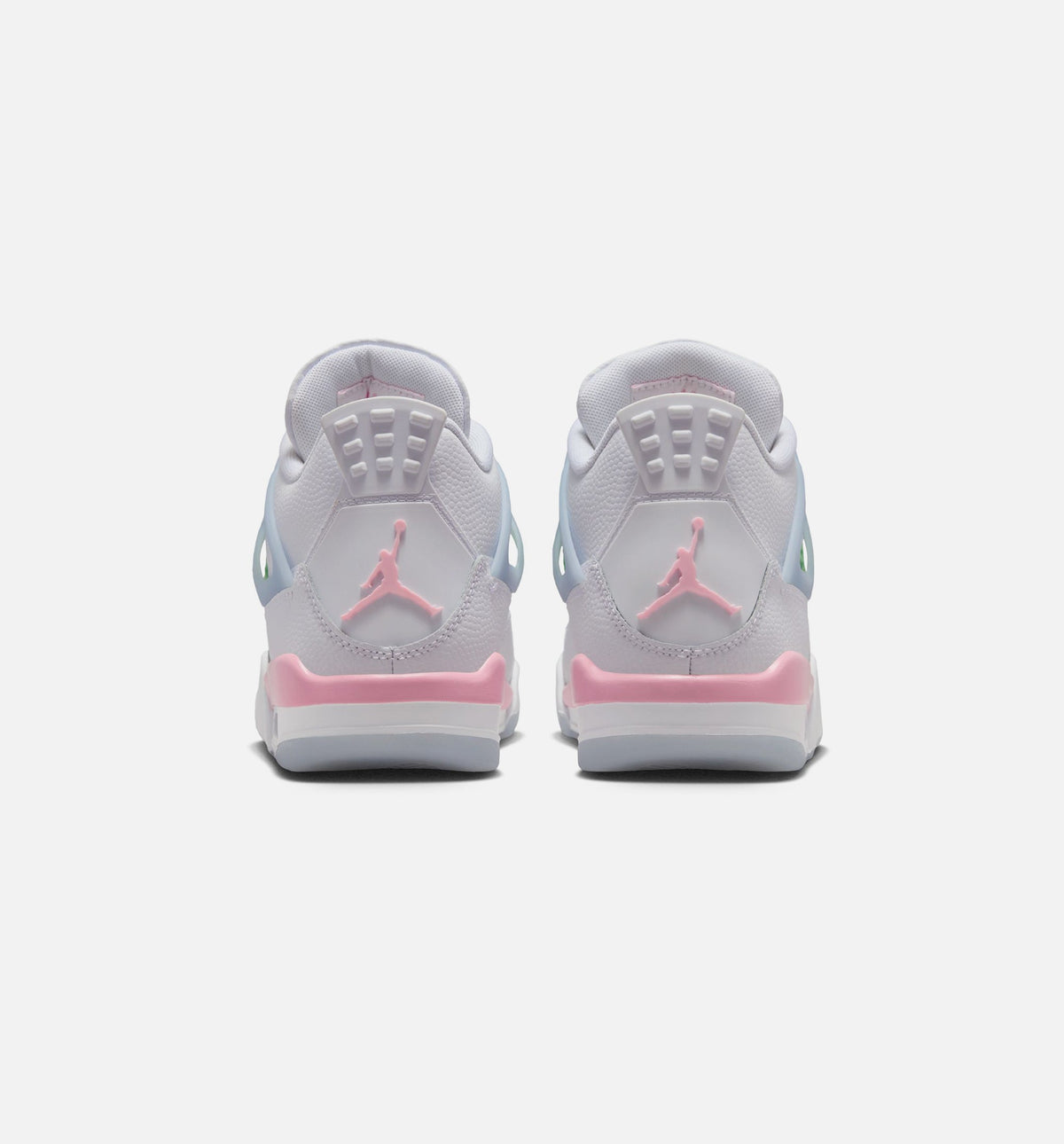 Air Jordan 4 Retro Medium Soft Pink Grade School Sneakers - White / Medium Soft Pink / Half Blue