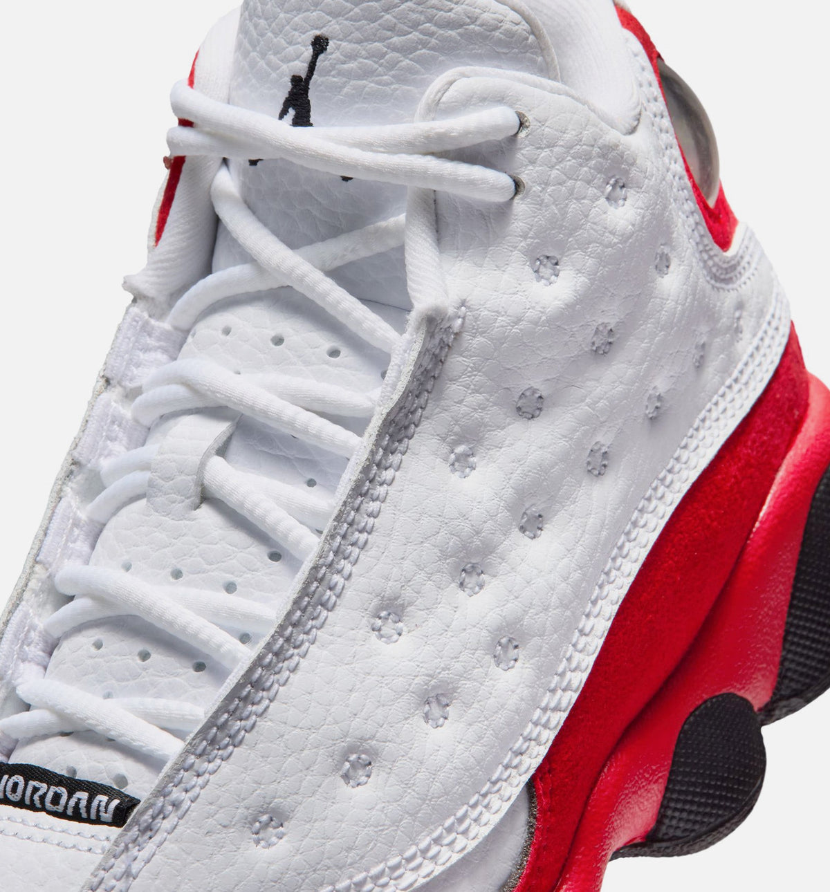 Air Jordan 13 Retro White and University Red Preschool Sneakers - White / Black / True Red