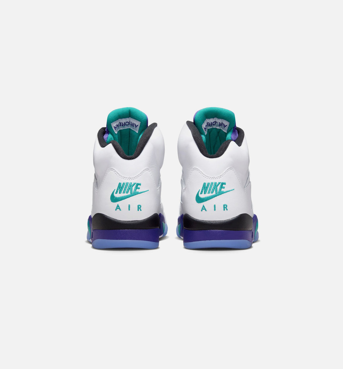 Air Jordan 5 Retro Grape Men's Sneakers - White / New Emerald / Grape Ice / Black