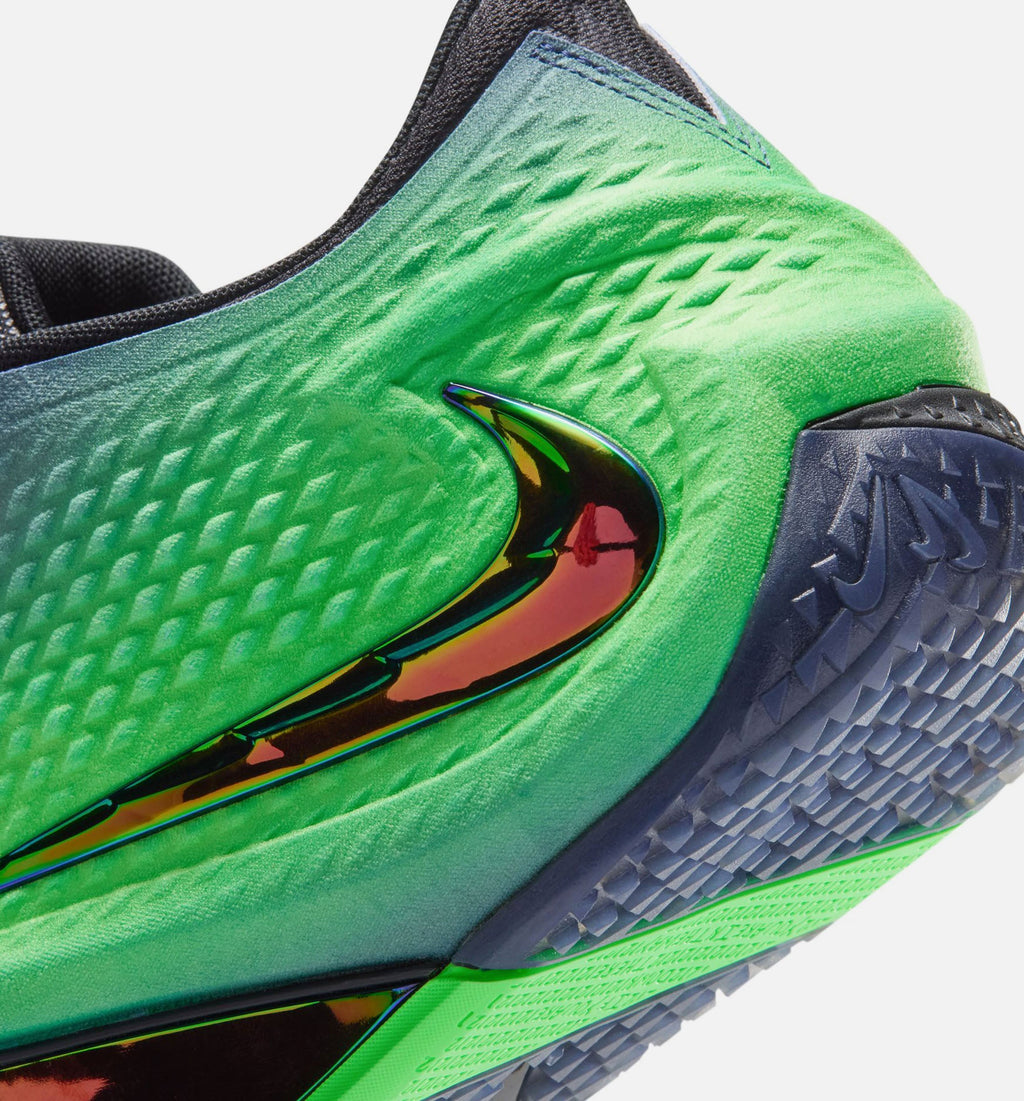 JA 4 Nightmare Men's Sneakers - Obsidian / Black / Voltage Green / Metallic Silver
