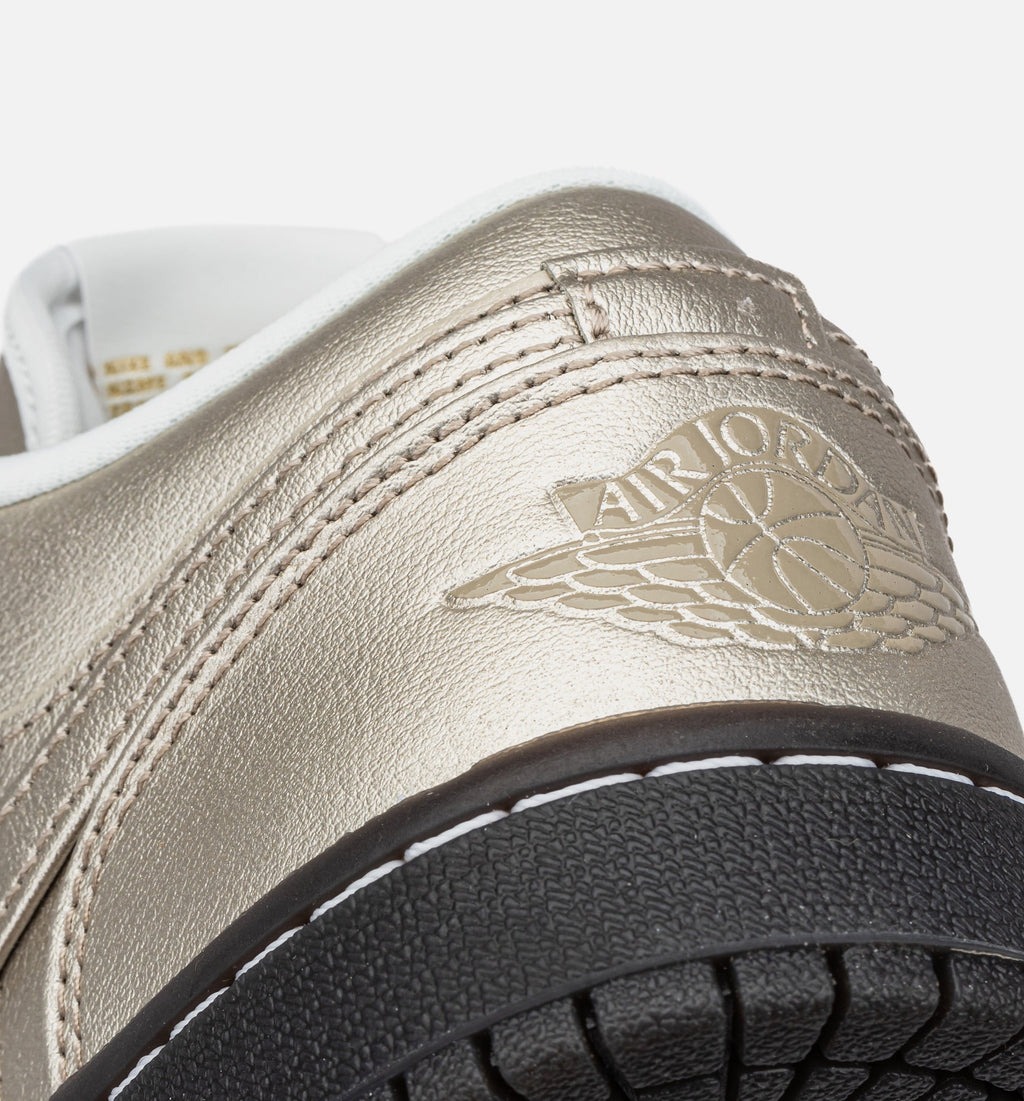Air Jordan 1 Low SE Metallic Zinc Women's Sneakers - Metallic Zinc / Summit White / Velvet Brown