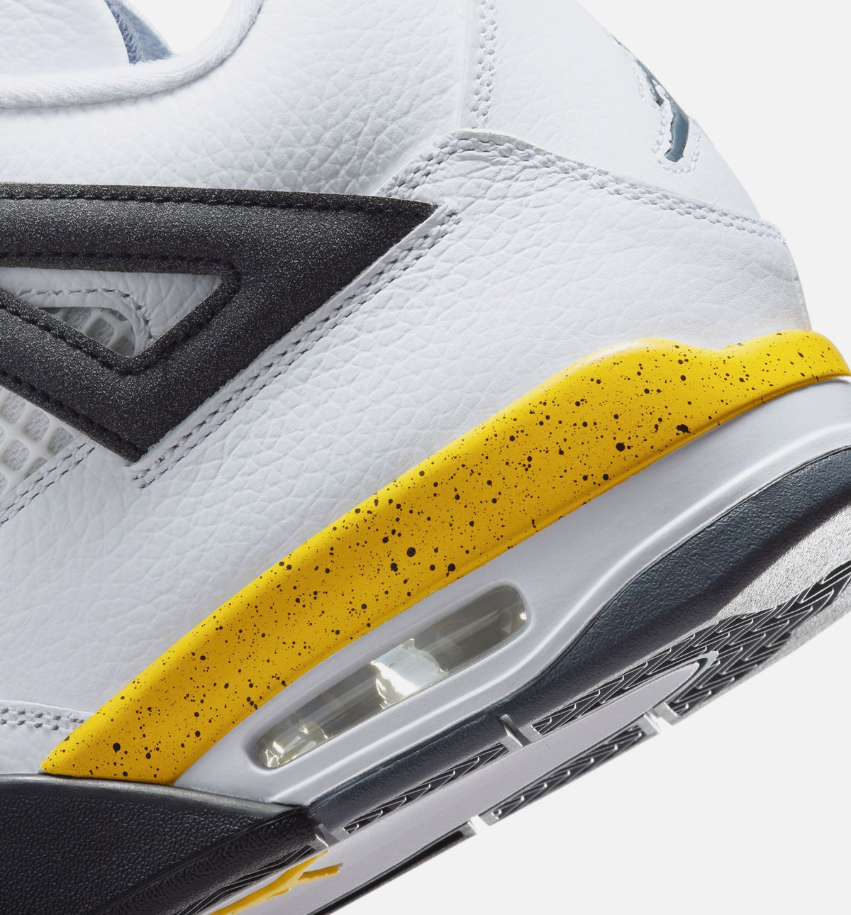 Air Jordan 4 Retro Rare Air Tour Yellow Men's Sneakers - White / Dark Blue Grey / Black / Tour Yellow