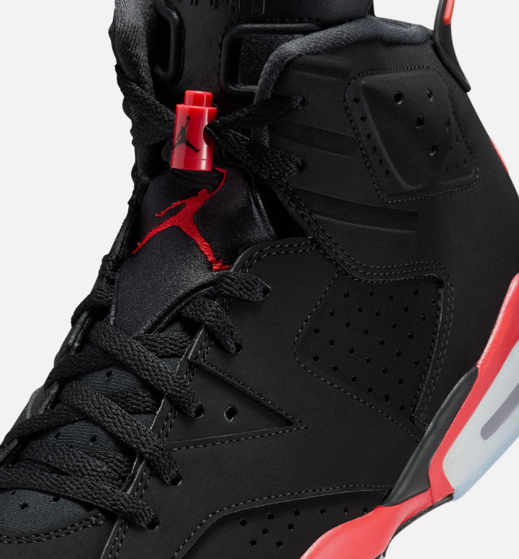 Air Jordan 6 Retro Infrared Salesman Men's Sneakers - Black / Light Crimson