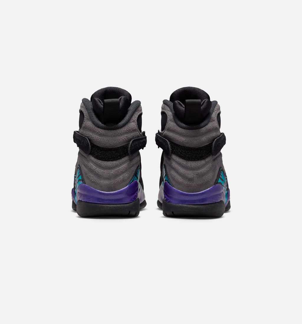 Air Jordan 8 Retro Aqua Grade School Sneakers - Black / Bright Concord / Multi-Color