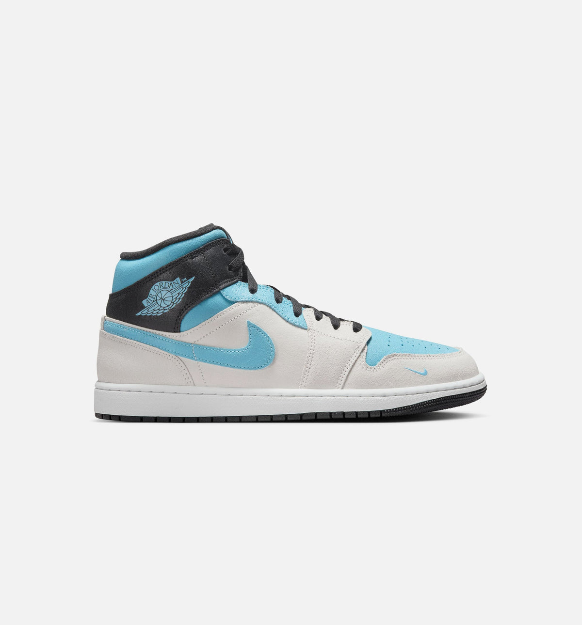 Air Jordan 1 Mid SE Men's Sneakers - Summit White / Blue Chill / Black