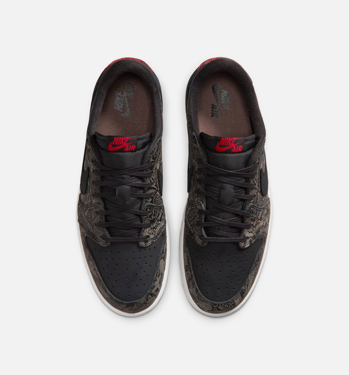 Air Jordan 1 Retro Low OG Laser Men's Sneakers - Black / Varsity Red / Summit White