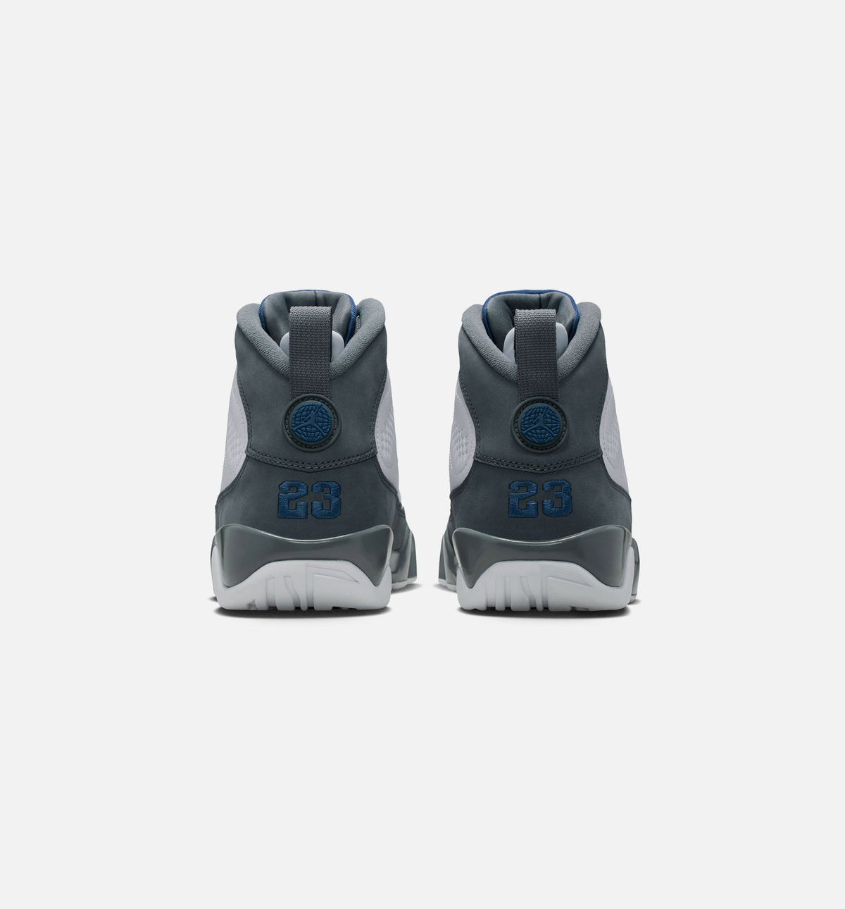 Air Jordan 9 Retro Flint Grey and French Blue Men's Sneakers - White / French Blue / Flint Grey
