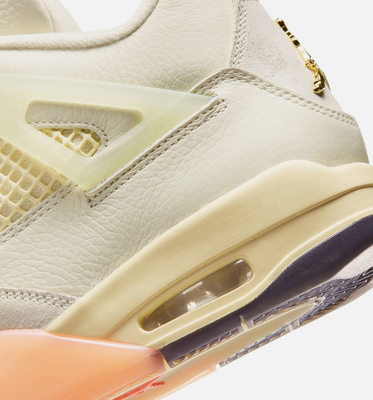 Air Jordan 4 Retro Birds of Paradise Women's Sneakers - Coconut Milk / Metallic Gold / Muslin / Bright Mango / Sundial / Black