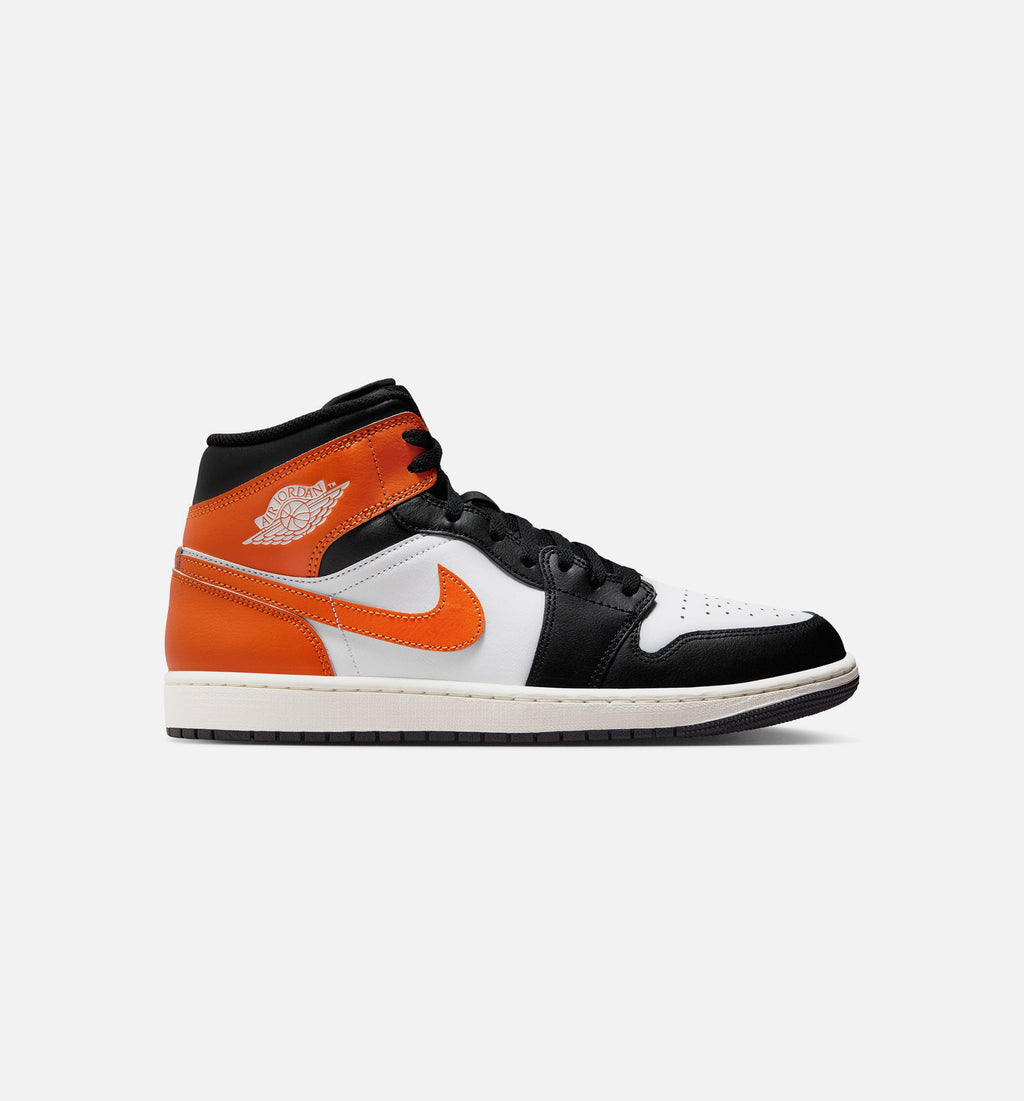 Air Jordan 1 Mid Men's Sneakers - Starfish / White / Sail / Black