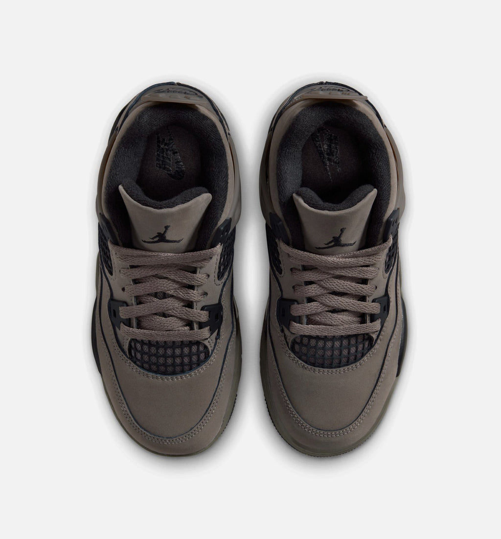Air Jordan 4 Retro Cave Stone and Black Preschool Sneakers - Cave Stone / Black / Moon Particle