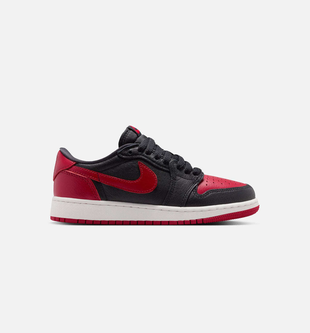 Air Jordan 1 Retro Low OG Banned Grade School Sneakers - Black / Black / Varsity Red / Summit White