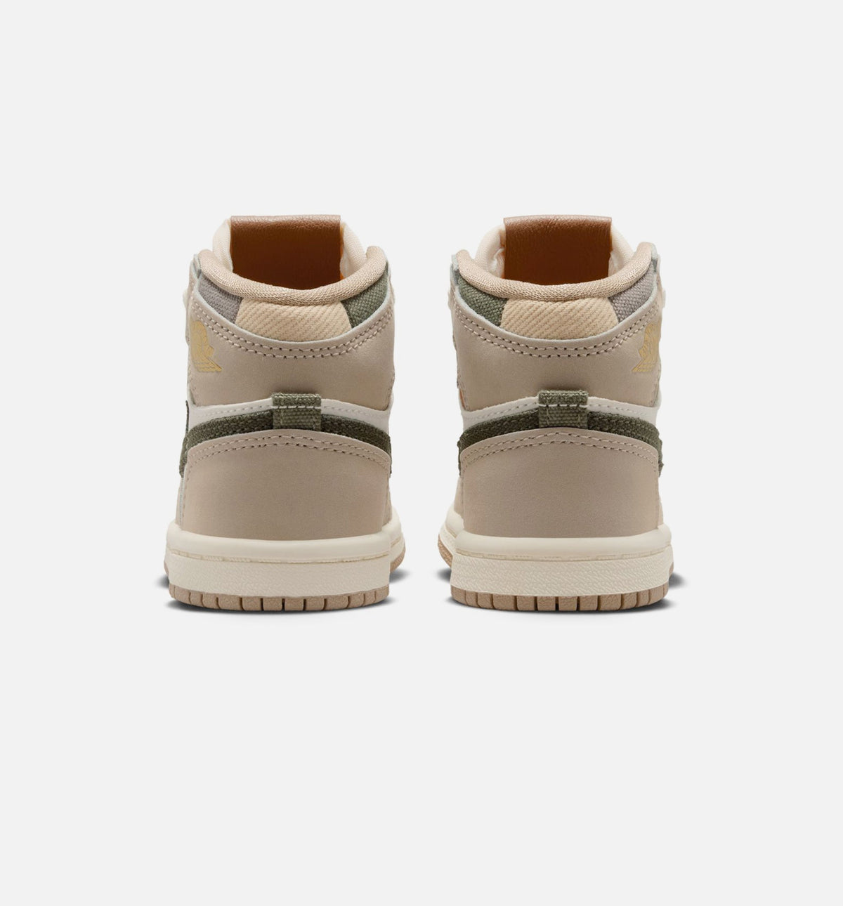 Air Jordan 1 Retro High OG Infant & Toddler Sneakers - Khaki / Sail / Coconut Milk / Cargo Khaki