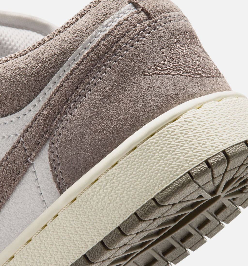 Air Jordan 1 Low Grade School Sneakers - Olive Grey / Enigma Stone / White
