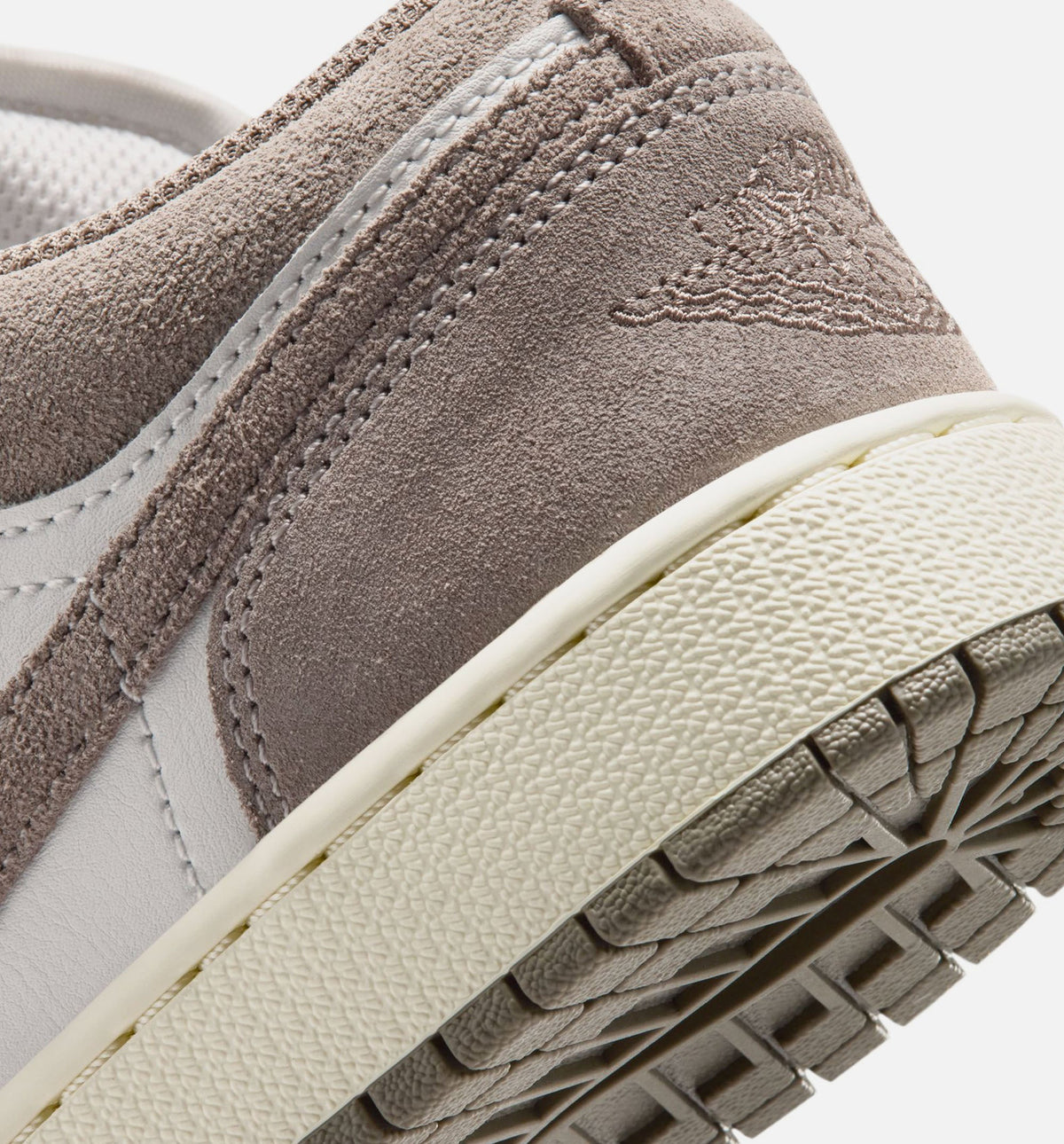 Air Jordan 1 Low Grade School Sneakers - Olive Grey / Enigma Stone / White