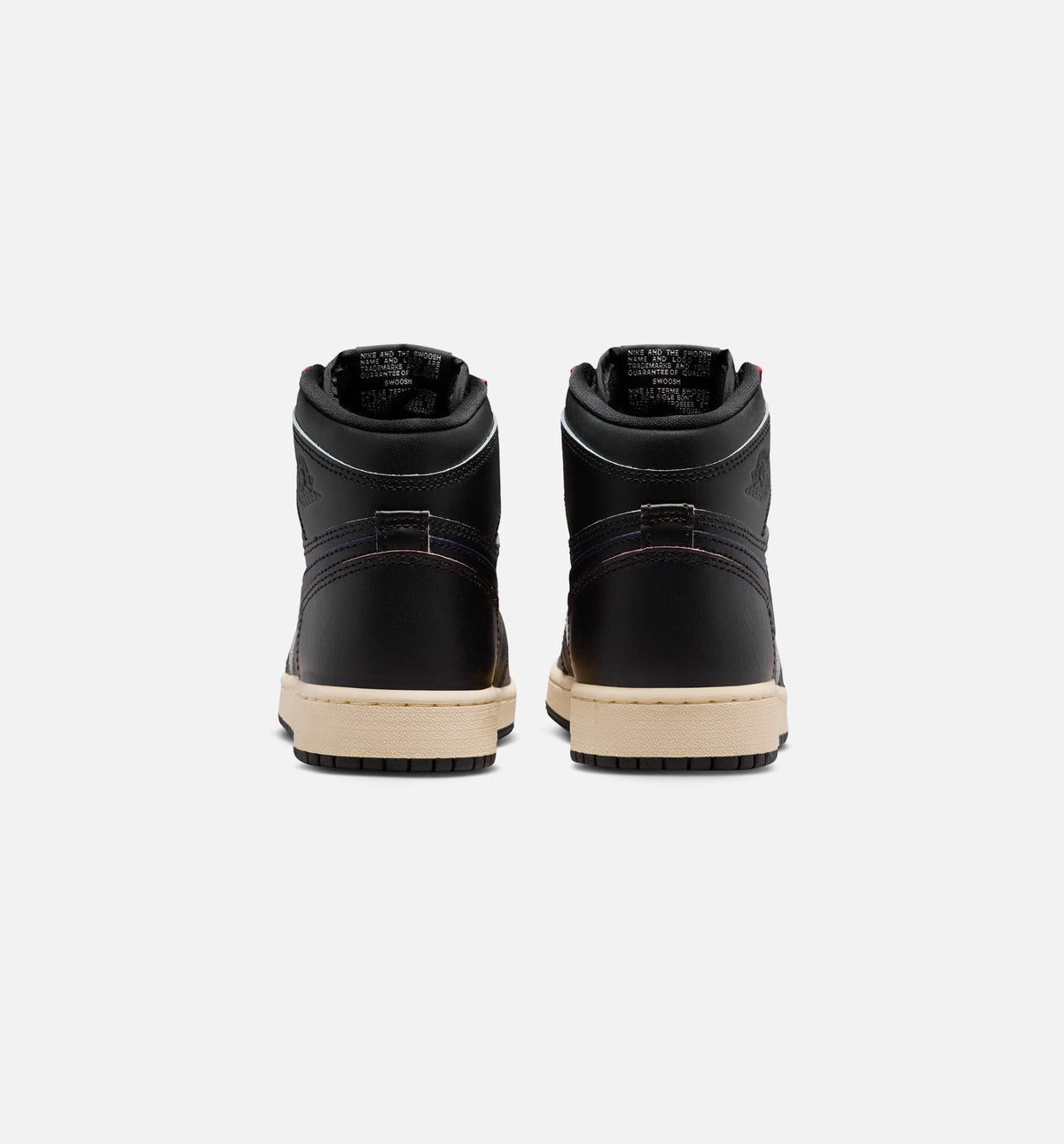Air Jordan 1 Retro High OG Grade School Sneakers - Black / Black / Muslin