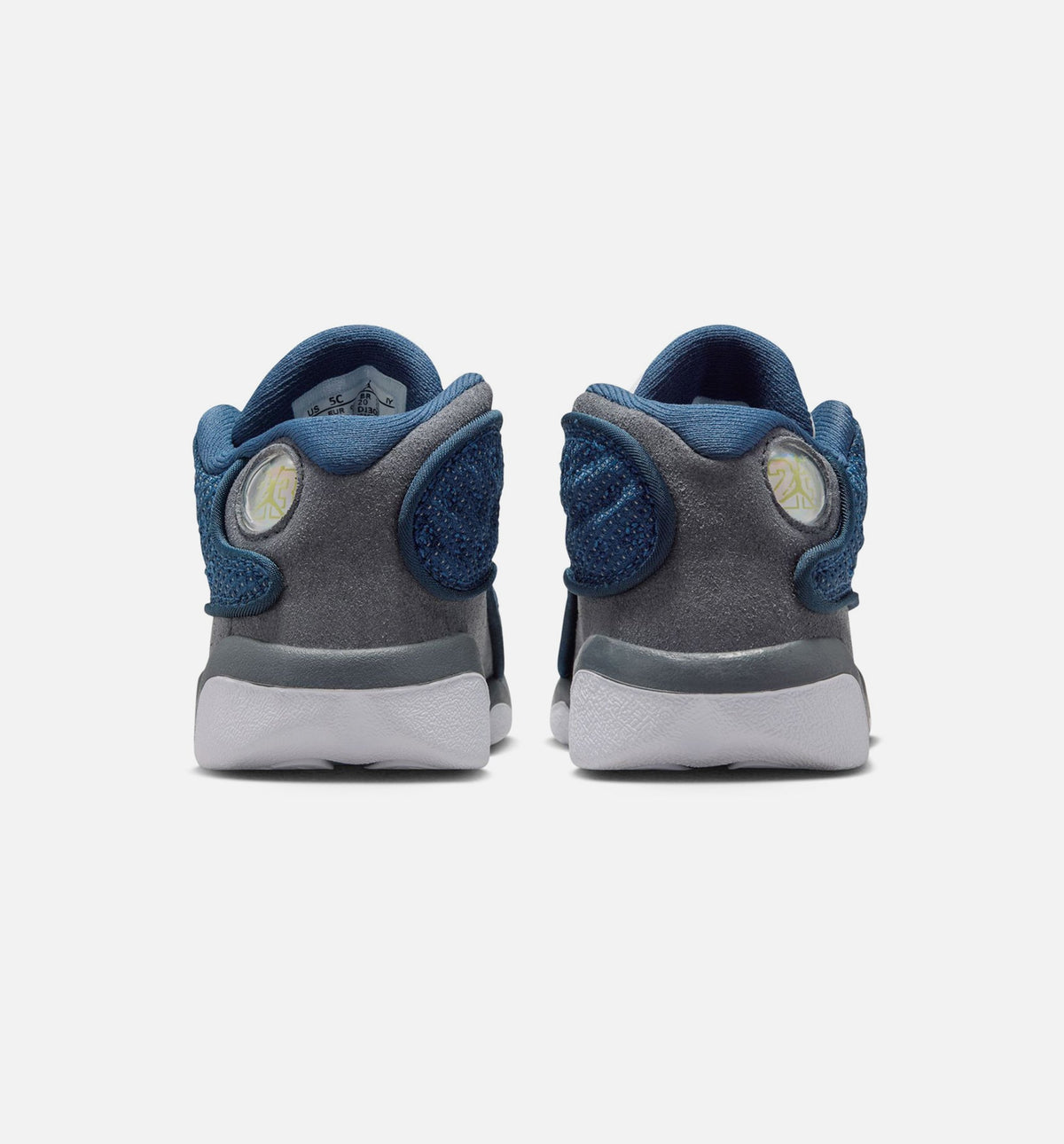 Air Jordan 13 Retro Navy and Flint Grey Infant & Toddler Sneakers - Navy / University Blue / Flint Grey / White