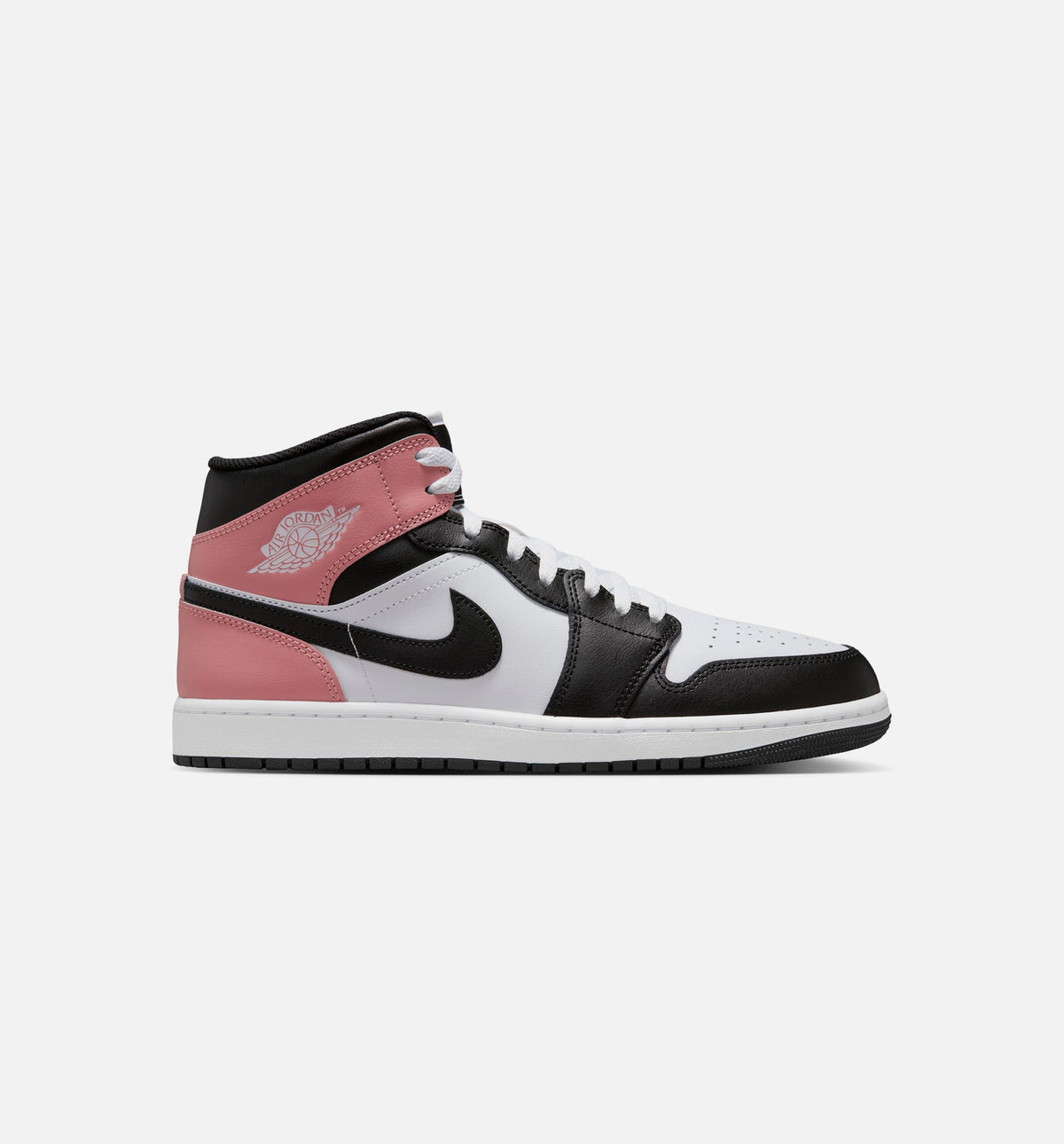 Air Jordan 1 Mid Men's Sneakers - White / Rust Pink / Black