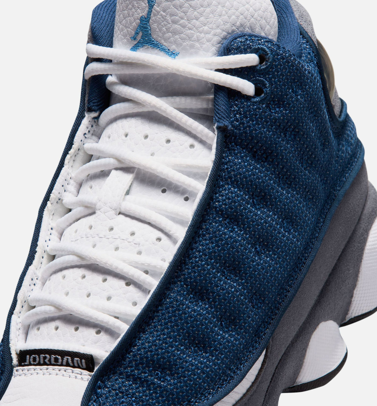 Air Jordan 13 Retro Navy and Flint Grey Grade School Sneakers - Navy / University Blue / Flint Grey / White
