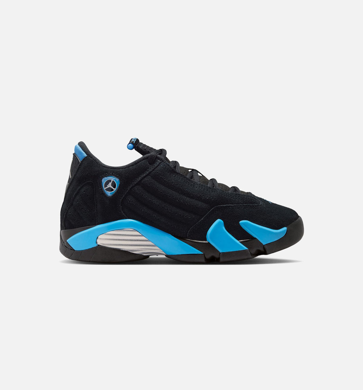 Air Jordan 14 Retro Black University Blue Grade School Sneakers - Black / White / University Blue
