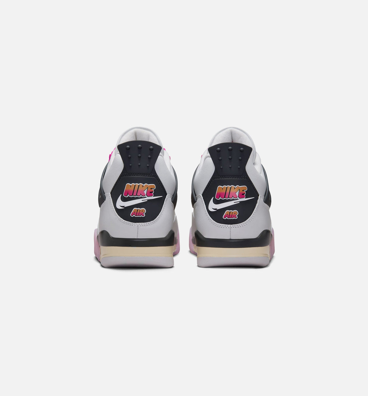 Air Jordan 4 Retro Comic Men's Sneakers - Off White / Fire Pink / Anthracite