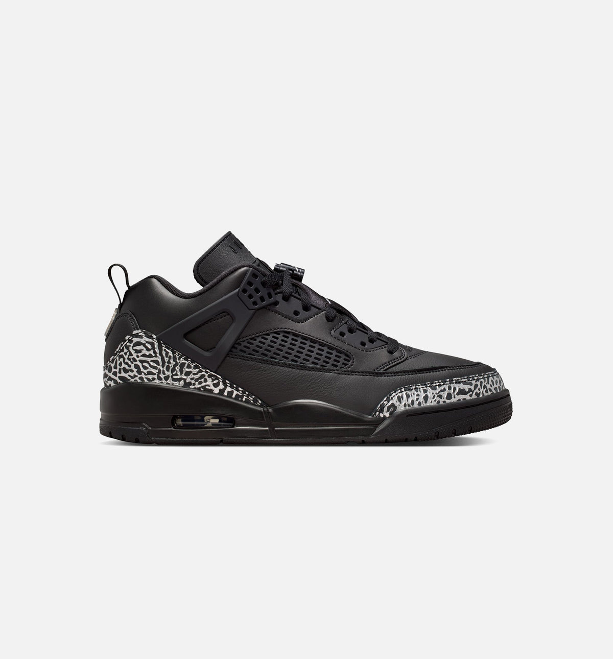 Spizike Low Black Metallic Silver Men's Basketball Shoes - Black / Metallic Silver