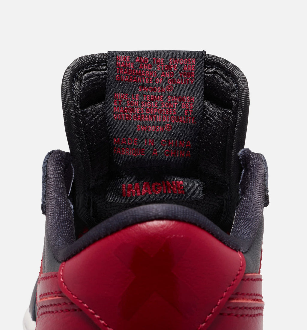 Air Jordan 1 Retro Low OG Banned Grade School Sneakers - Black / Black / Varsity Red / Summit White