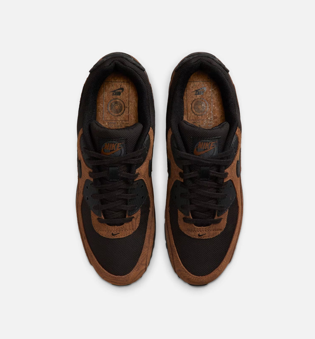 Air Max 90 Premium Men's Sneakers - Light British Tan / Velvet Brown / Black