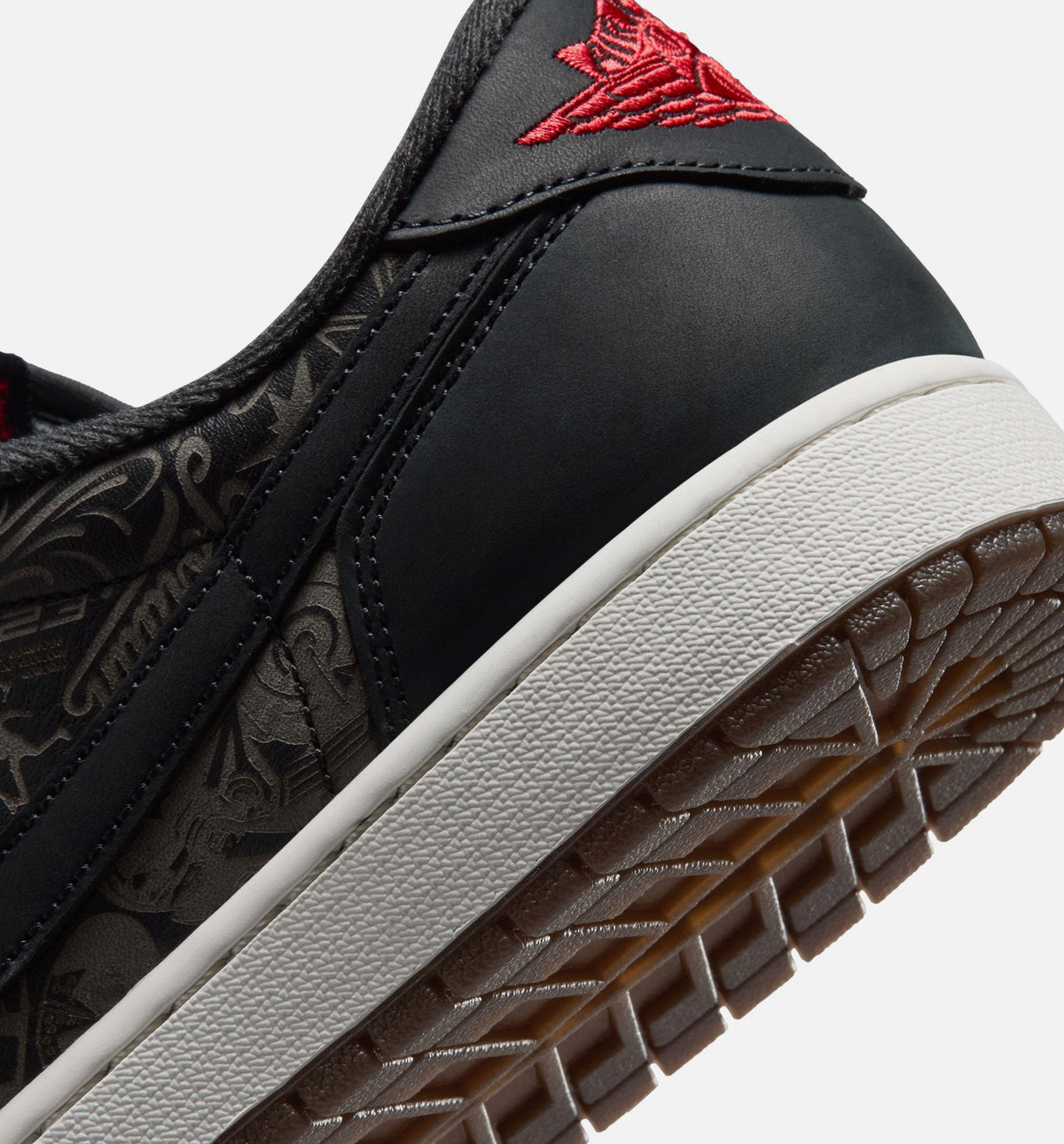 Air Jordan 1 Retro Low OG Laser Men's Sneakers - Black / Varsity Red / Summit White