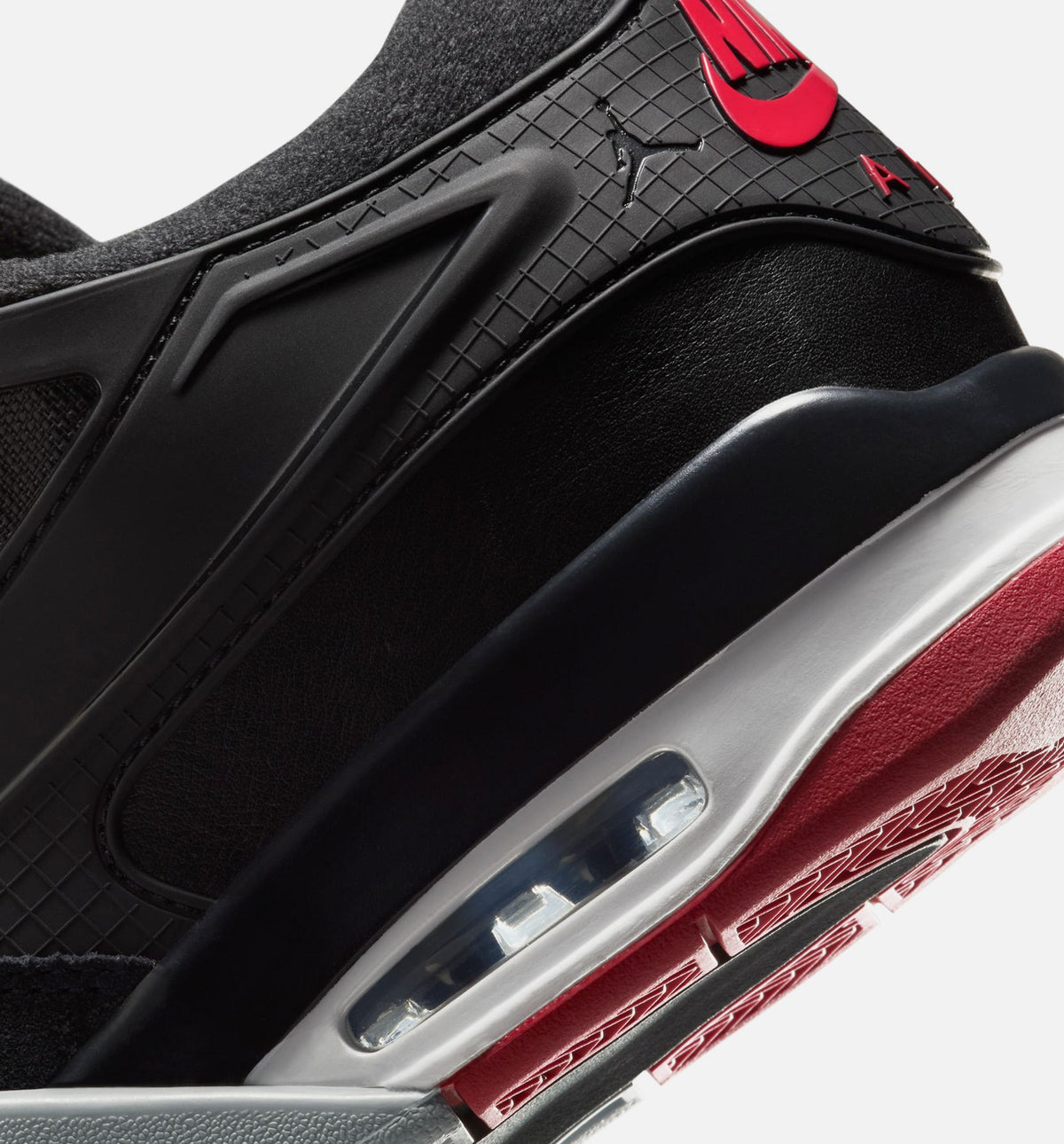 Air Jordan 4 RM Men's Sneakers - Black / Wolf Grey / White / Varsity Red