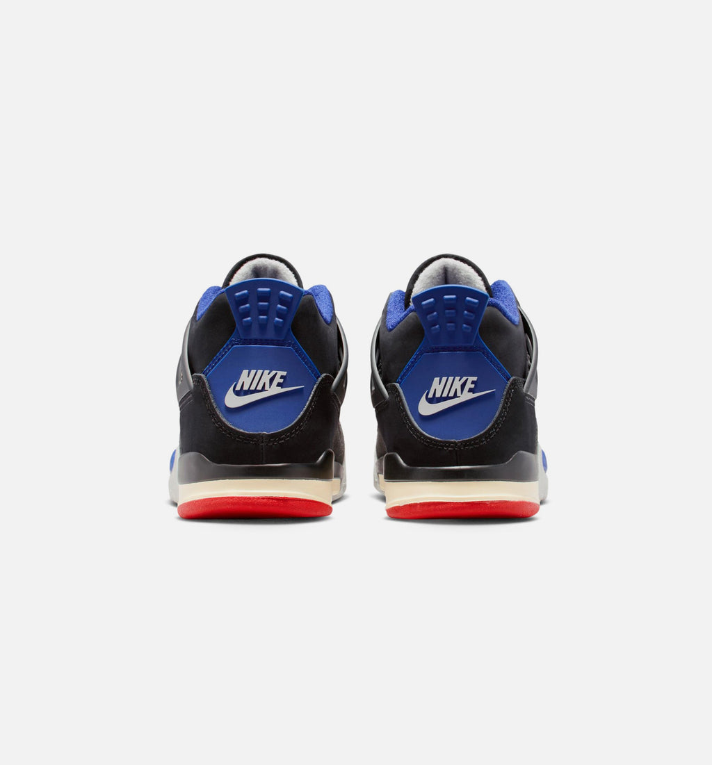 Air Jordan 4 Retro Rare Air Preschool Sneakers - Black / Fire Red / Deep Royal Blue