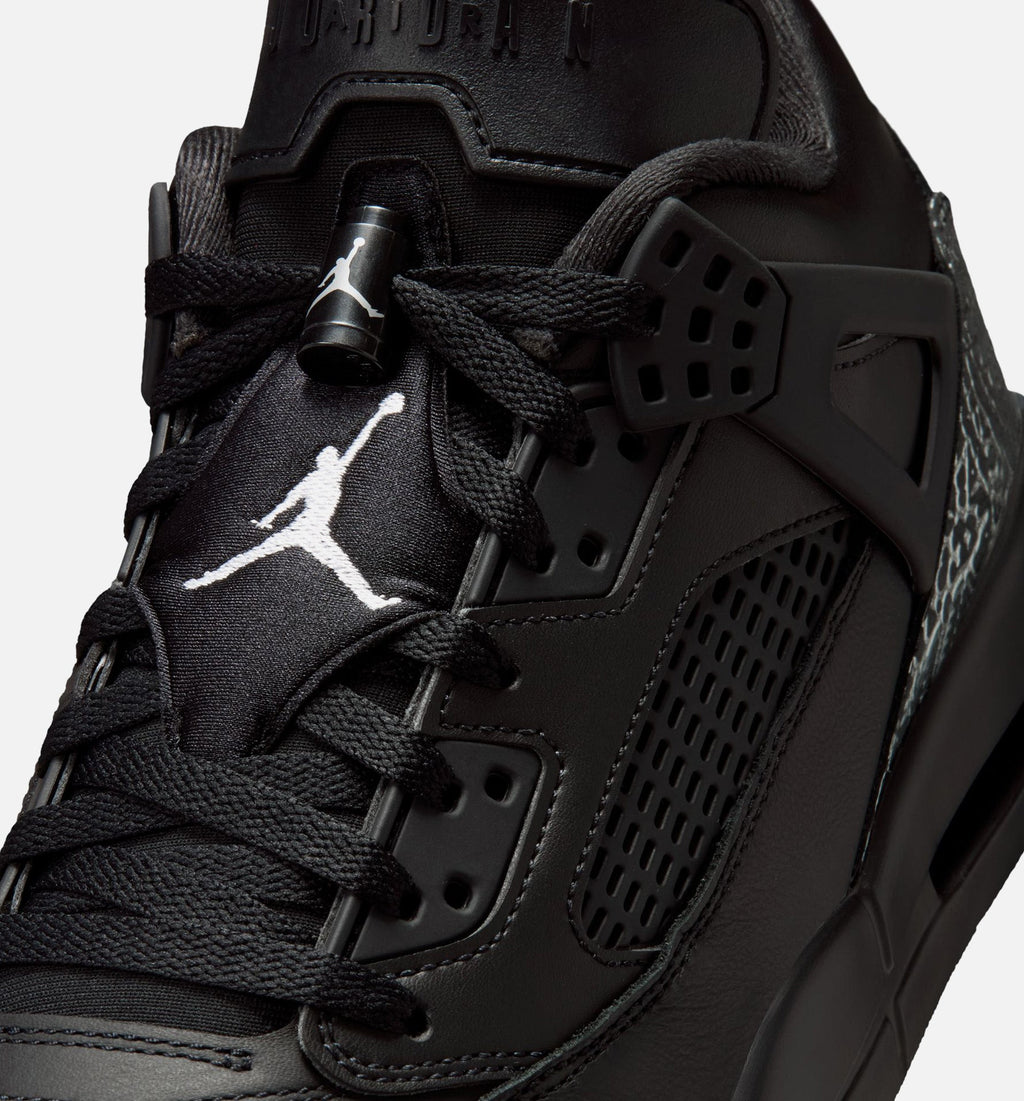 Spizike Low Black Metallic Silver Men's Basketball Shoes - Black / Metallic Silver