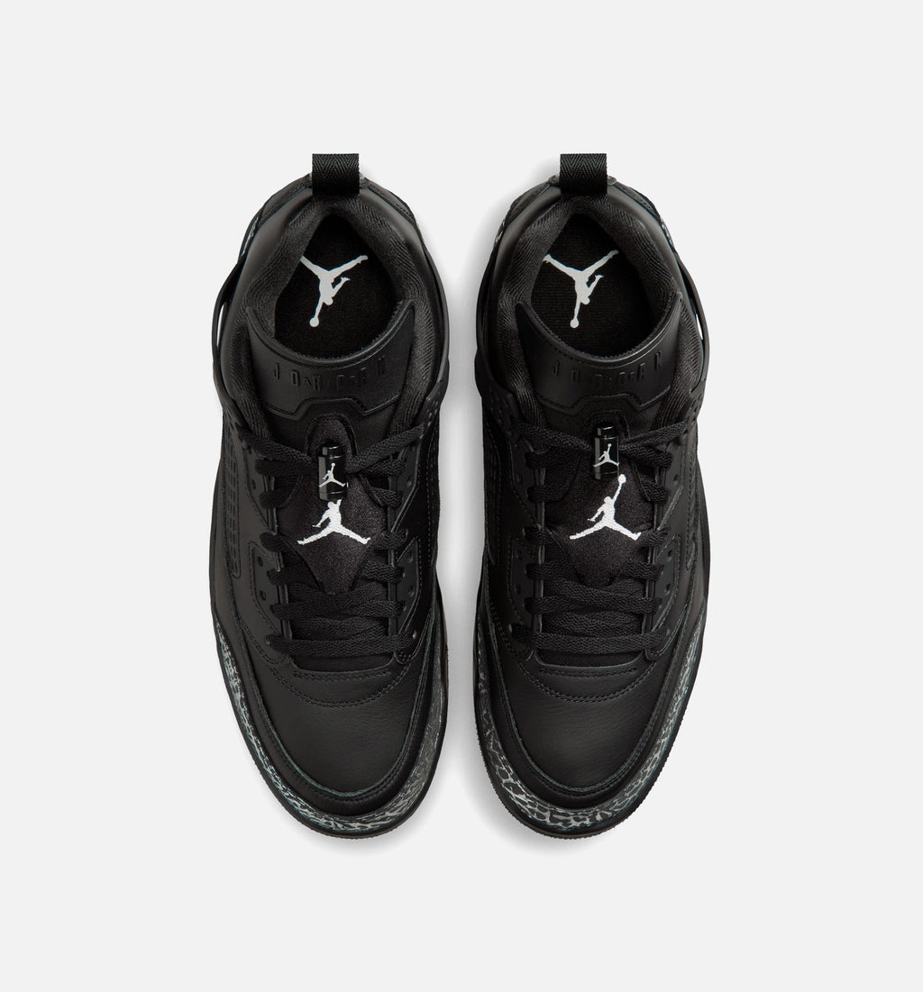 Spizike Low Black Metallic Silver Men's Basketball Shoes - Black / Metallic Silver